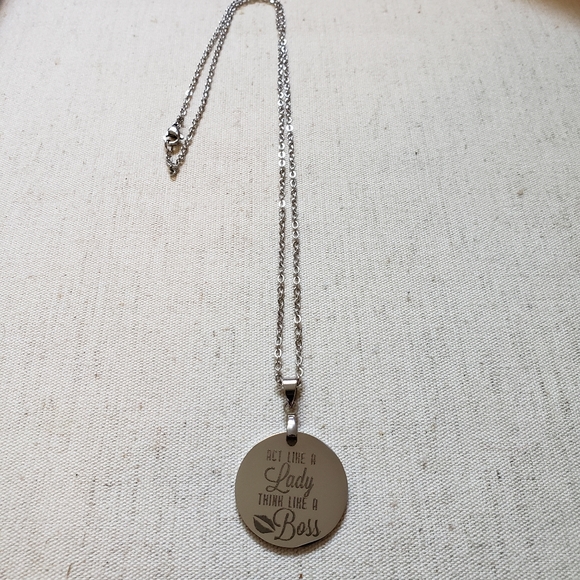 "Act .. Lady Think ... Boss" Pendant Necklace - Picture 5 of 7